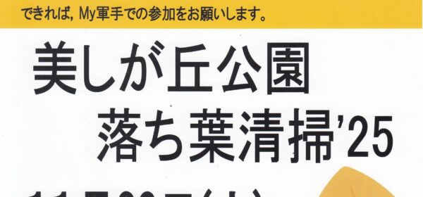 美しが丘公園 落ち葉清掃’25